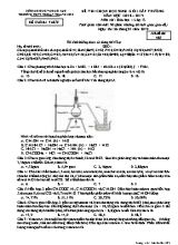 Đề thi chọn học sinh giỏi cấp trường môn Hóa học Lớp 12 - Mã đề 485 - Năm học 2018-2019 - Trường THPT Thuận Thành 2